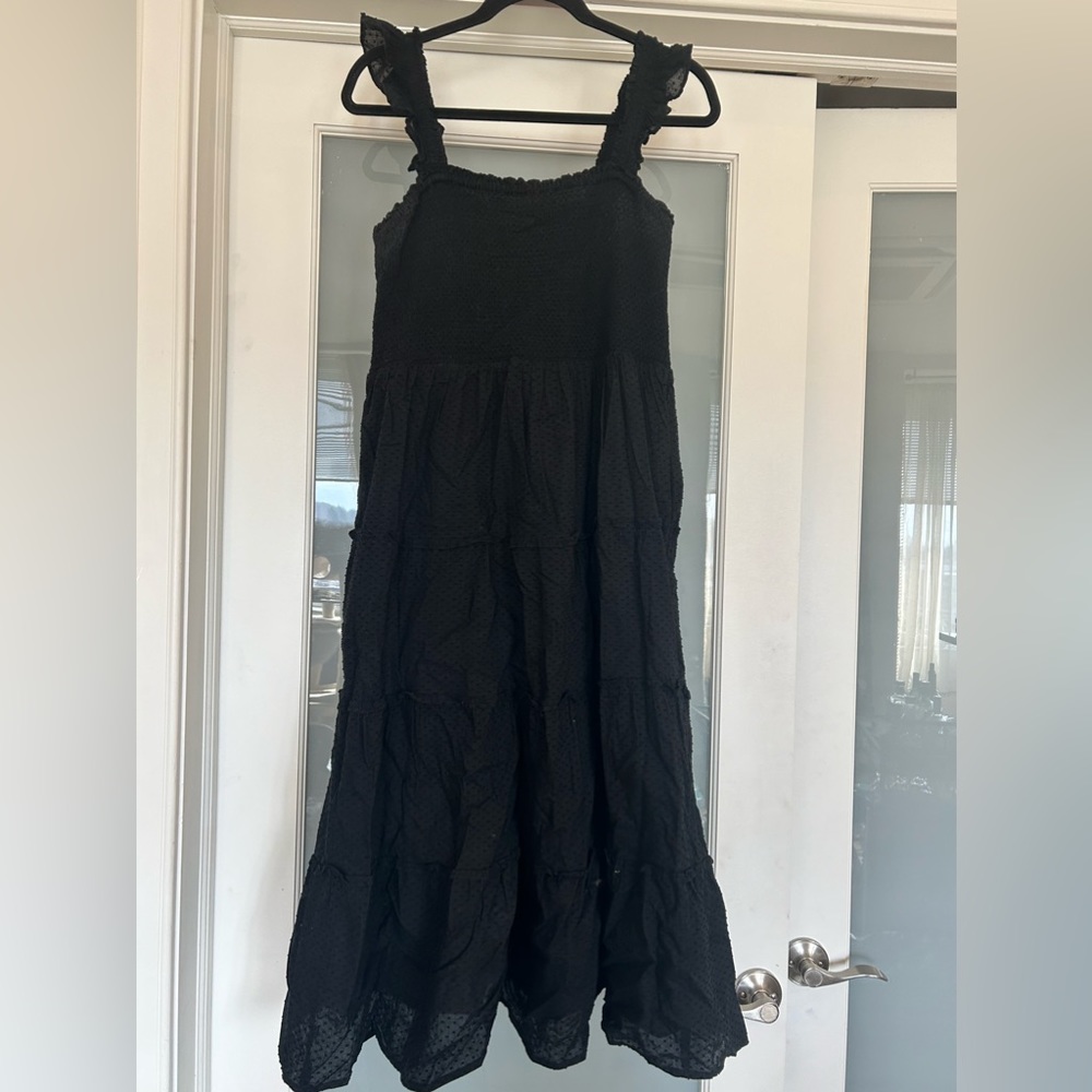 J.Crew Factory Clip dot midi dress